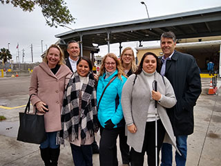 Before crossing the border to Matamoros, Mexico.